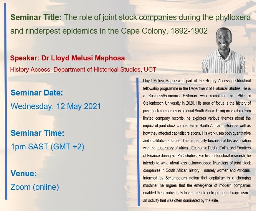 The role of joint stock companies during the phylloxera and rinderpest